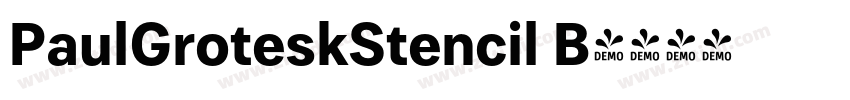 PaulGroteskStencil B字体转换